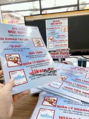 In giấy hướng dẫn sử dụng app ứng dụng kèm thông tin ưu đãi ngân hàng - INKTS547