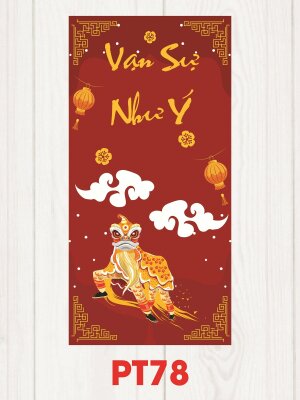 In lì xì màu đỏ truyền thống Vạn Sự Như Ý - Mã PT78 - INKTS2534