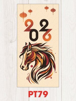 In lì xì vector Ngựa Bính Ngọ 2026 - Mã PT79 - INKTS2535