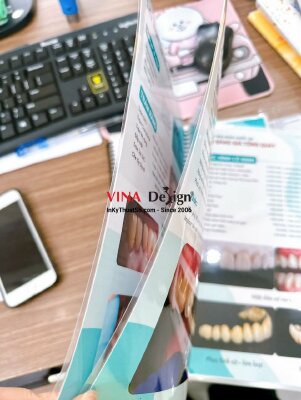 In menu thực đơn ép plastic cho phòng khám nha khoa - INKTS742