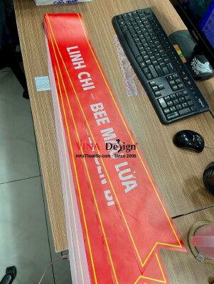 In sash ruy băng đeo chéo sự kiện quảng bá sản phẩm Cosmetics - INKTS3583