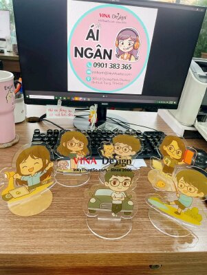 In standee Mica đồ án tốt nghiệp nhân vật chibi, in UV ngược 1 mặt - INKTS3564