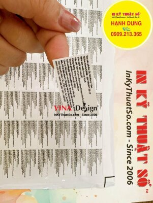 In tem nhãn dán bao bì ốc nới rộng hàm, vật liệu nha khoa - INKTS1208