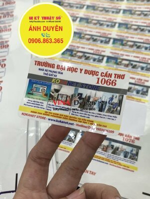 In tem PP dán thẻ từ giữ xe cho nhà xe trung tâm trường đại học - INKTS1066