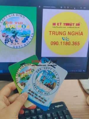 In thẻ đeo ban tổ chức sự kiện trại hè, in thẻ nhựa kỹ thuật số - INKTS624