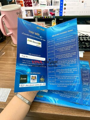 In thư mời lễ ra mắt thương hiệu nhà phân phối sản phẩm đất sét bạc làm trang sức jewelry - INKTS3592