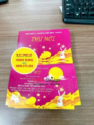 In thư mời Trung thu cho Khu phố Kính mời Quý phụ huynh và bé - INKTS3549
