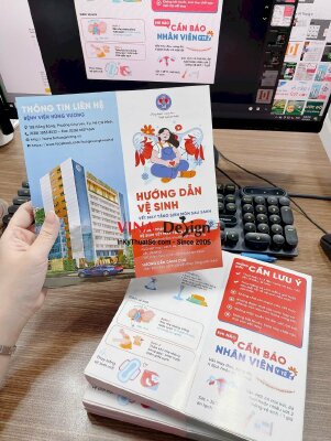 In tờ gấp thông tin hướng dẫn cho bệnh viện phụ sản - INKTS3584