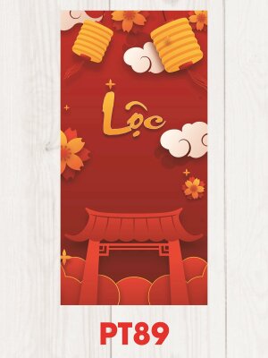 Mẫu bao lì xì Lộc vector Tết truyền thống - Mã PT89 - INKTS2545