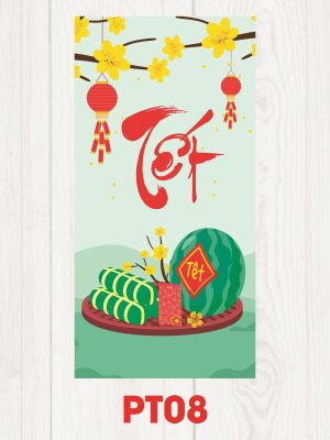 Mẫu file in bao lì xì Tết - Mã PT08 - INKTS2464
