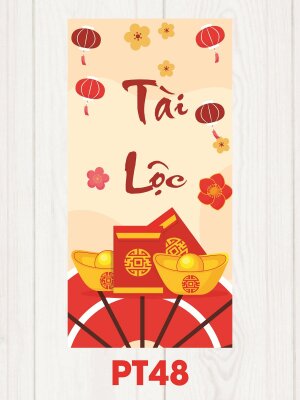 Thiết kế bao lì xì đẹp Tết Tài Lộc - Mã PT48 - INKTS2504