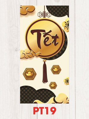 Thiết kế phong bao lì xì Tết Vàng - Mã PT19 - INKTS2475
