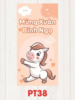 Thiết kế phong bì lì xì Tết Mừng Xuân Bính Ngọ - Mã PT38 - INKTS2494