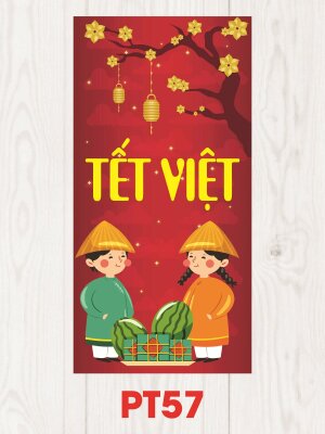 Thiết kế phong lì xì chibi lì xì Tết Việt - Mã PT57 - INKTS2513