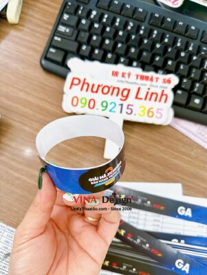 Vòng tay giấy dùng 1 lần, vòng tay giấy sự kiện khóa học đào tạo bán hàng trực tuyến - INKTS1096
