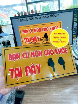 Bảng hướng dẫn, chỉ dẫn bằng Mica cho quán nhậu - INKTS3628