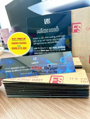 Bảng mica thông báo, lưu ý, mách nhỏ cho quán Billiards, Cafe, Gaming  - INKTS3618