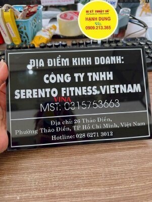 Bảng tên công ty in UV mica Địa điểm kinh doanh - INKTS3627