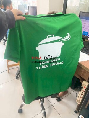 In áo thun đồng phục tiệm bánh cuốn, Pet nhiệt ủi áo thun khách hàng mang đến - INKTS3654
