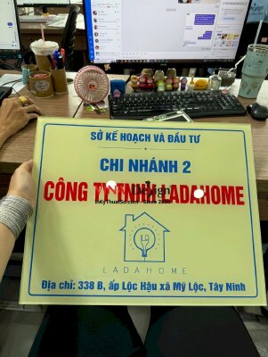 In bảng công ty mica, bảng tên chi nhánh công ty từ Mica trong 5li, in UV ngược - INKTS3607