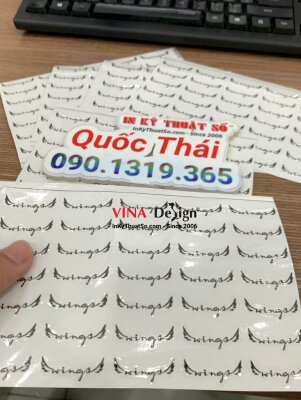 In logo tem UV DTF dán dụng cụ cho trung tâm đào tạo nghề thẩm mỹ - INKTS1061