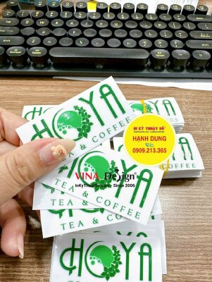In logo UV DTF logo thương hiệu Tea & Coffee dán quà tặng khách hàng, đối tác - INKTS3631