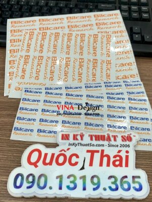 In nhãn UV DTF logo doanh nghiệp, tem UV DTF size 2.5x1cm, size 4.5x1.7cm - INKTS1080