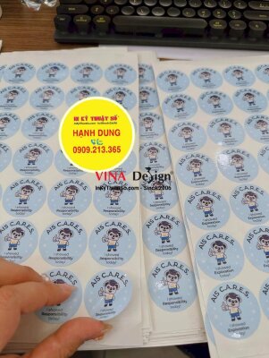 In set sticker tròn Decal sữa dán quà tặng học sinh - INKTS3629