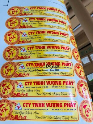 In tem nhãn Decal sữa dán quà tặng Tết khách hàng cho công ty - INKTS3605