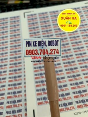 In tem niêm phong sản phẩm, tem decal vỡ niêm phong Pin xe điện, robot - INKTS1199