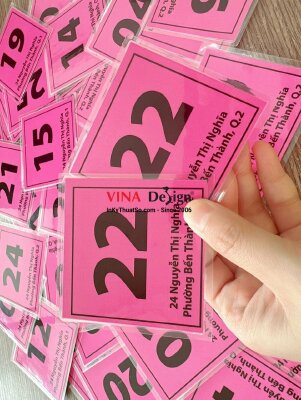 In thẻ xe giấy ép plastic, thẻ gửi xe hình vuông ép plastic - INKTS1016