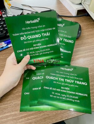 In thư mời sự kiện hợp tác kinh doanh, cán bóng in 2 mặt nội dung - INKTS3653