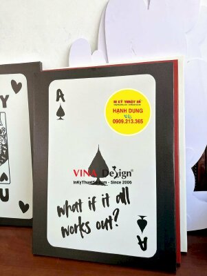 In tranh Canvas hình lá bài treo tường, đóng khung chassis tràn viền (cạnh không in) - INKTS3663