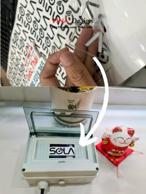 In UV DTF cho tem, nhãn, logo công ty thiết bị công nghệ - INKTS1153