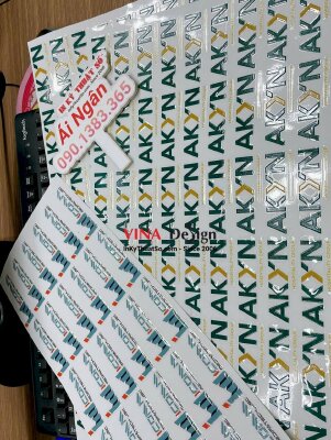 In UV DTF tem nhãn logo doanh nghiệp, thương hiệu công ty - INKTS1127