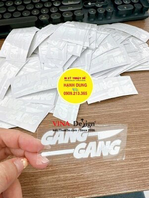 Nhãn Decal UV nổi UV DTF logo coffee shop dán quà tặng, vật dụng quán - INKTS3633