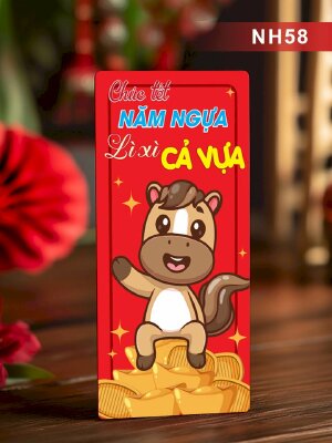 Bao lì xì độc đáo Chúc Tết Năm Ngựa Lì Xì Cả Vựa - Mã NH58 - INKTS2594
