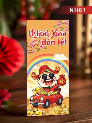Bao lì xì Thần Tài Nghênh Xuân Đón Tết - Mã NH61 - INKTS2597