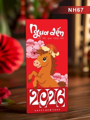 Công ty in bao lì xì Tết Bính Ngọ Ngựa Đến Chở Tết Qua Từng Nhà - Mã NH67 - INKTS2681