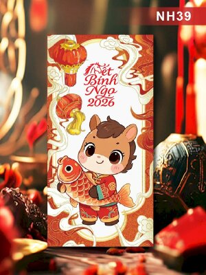 Đặt in bao lì xì bé Chibi Bính Ngọ - Mã NH39 - INKTS2575