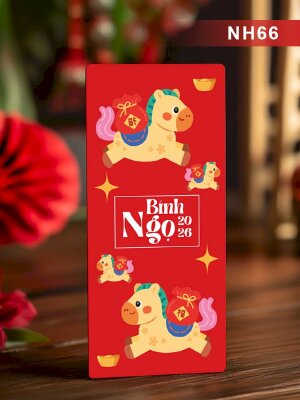 Design bao lì xì Tết chibi siêu dễ thương Bính Ngọ - Mã NH66 - INKTS2680