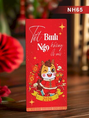 Dịch vụ in bao lì xì Tết Bính Ngọ Không Lọ Mọ - Mã NH65 - INKTS2679