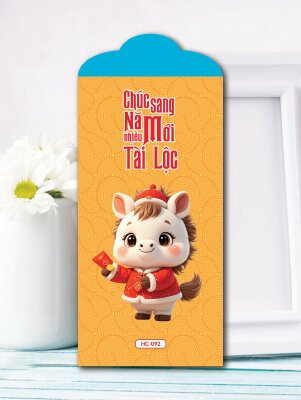 In bao lì xì Bính Ngọ Chúc Sang Năm Mới Nhiều Tài Lộc - Mã HC092 - INKTS2589