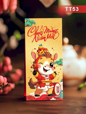 In bao lì xì chibi Chúc Mừng Năm Mới màu vàng - Mã TT53 - INKTS2670