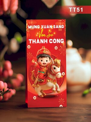 In bao lì xì chibi đáng yêu Mừng Xuân Sang Vạn Sự Thành Công - Mã TT51 - INKTS2668