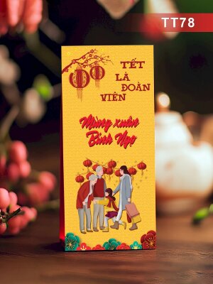 In bao lì xì chủ đề gia đình Tết Là Đoàn Viên Mừng Xuân Bính Ngọ - Mã TT78 - INKTS2695