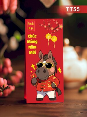 In bao lì xì cute Tết Bính Ngọ Chúc Mừng Năm Mới - Mã TT55 - INKTS2672