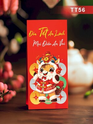 In bao lì xì dễ thương Đón Tết An Lành Mọi Điều An Vui - Mã TT56 - INKTS2673