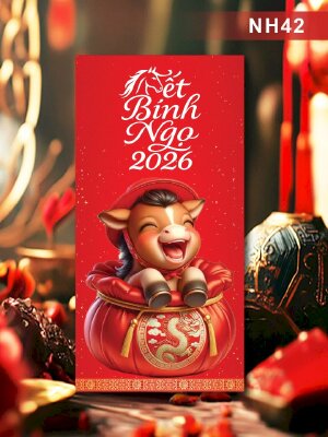 In bao lì xì doanh nghiệp Tết Bính Ngọ 2026 - Mã NH42 - INKTS2578