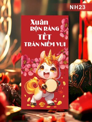 In bao lì xì giá rẻ Xuân Rộn Ràng Tết Tràn Niềm Vui - Mã NH23 - INKTS2559